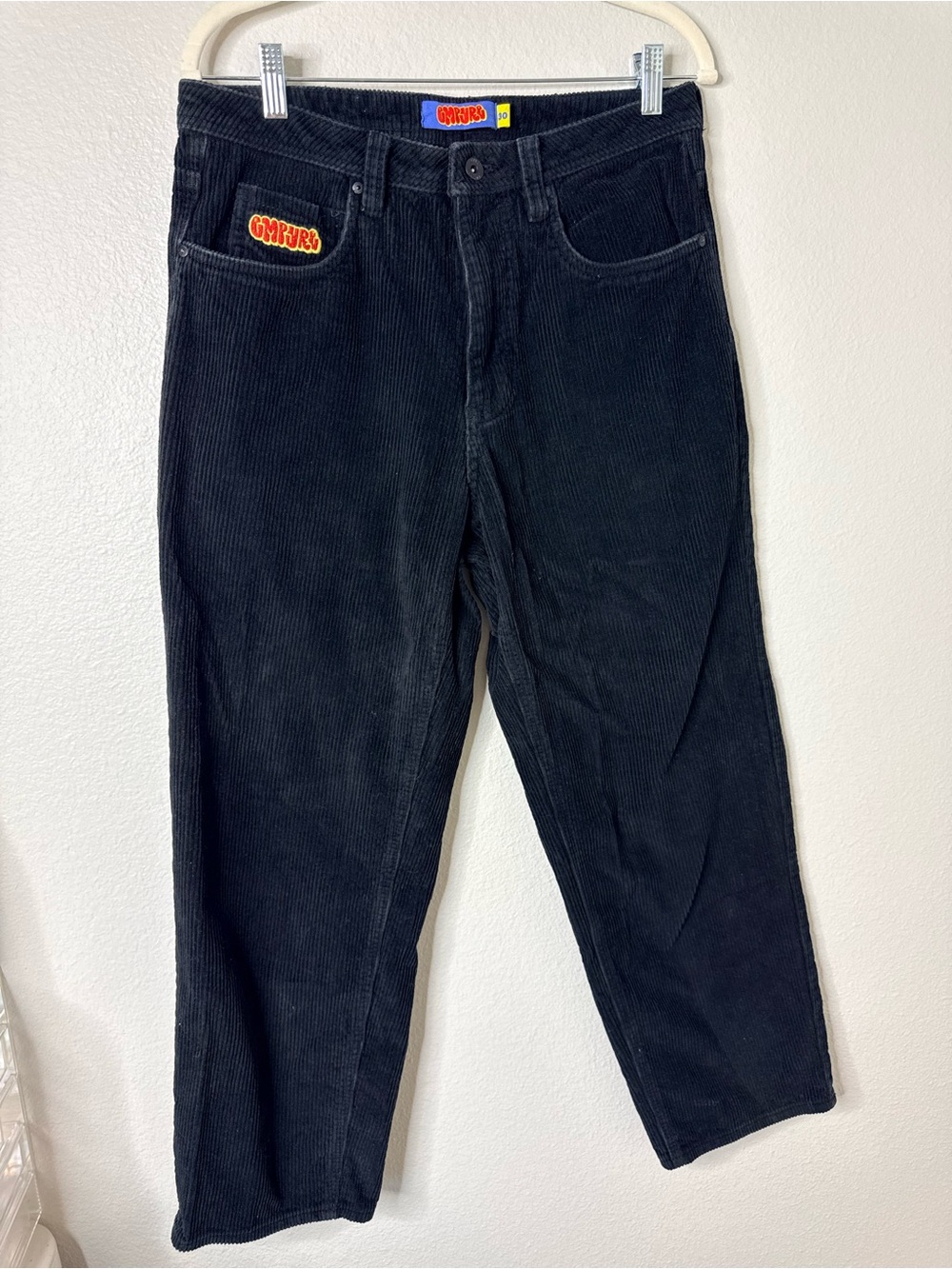 Empyre Black Corduroy Pants Skate Y2K Baggy Streetwear 31-32 Waist